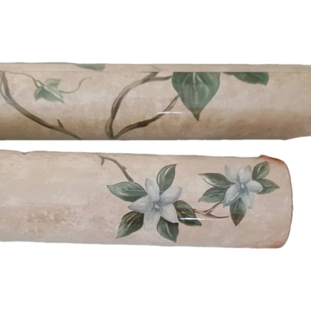 NOS 2 Rolls Birge Wallpaper Imperial 1S 56.08 Sq Ft Prepasted Floral